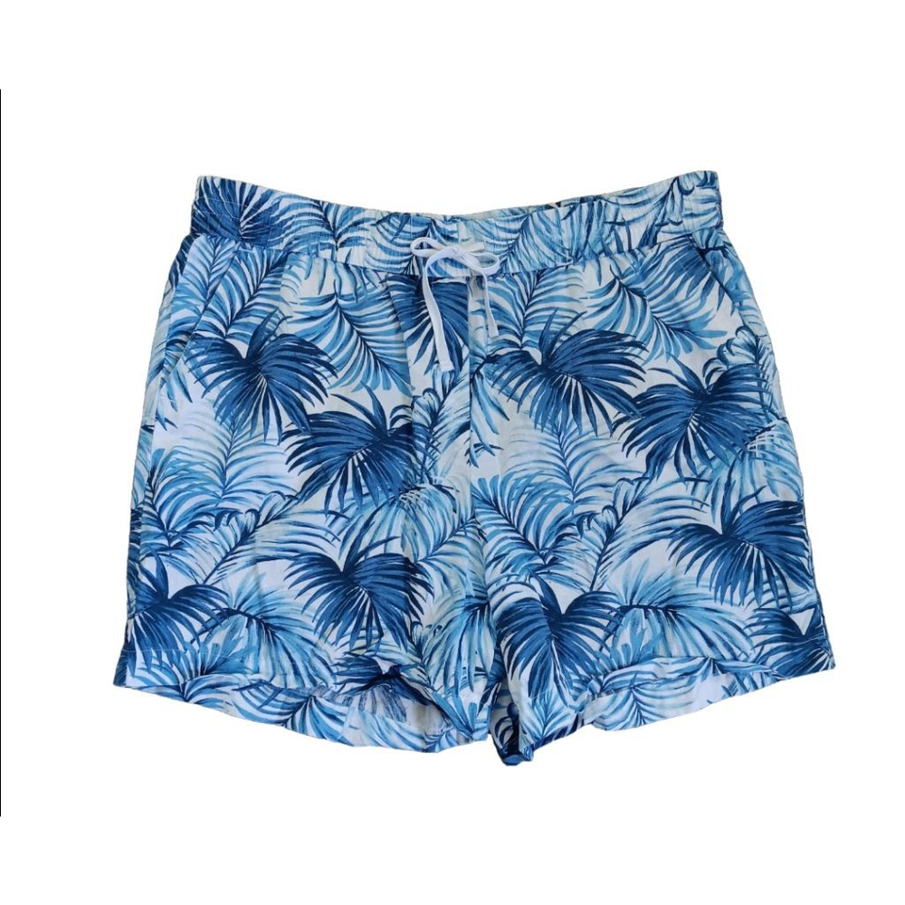 Women's Talbots Shorts Size XL Blue White Palm Print